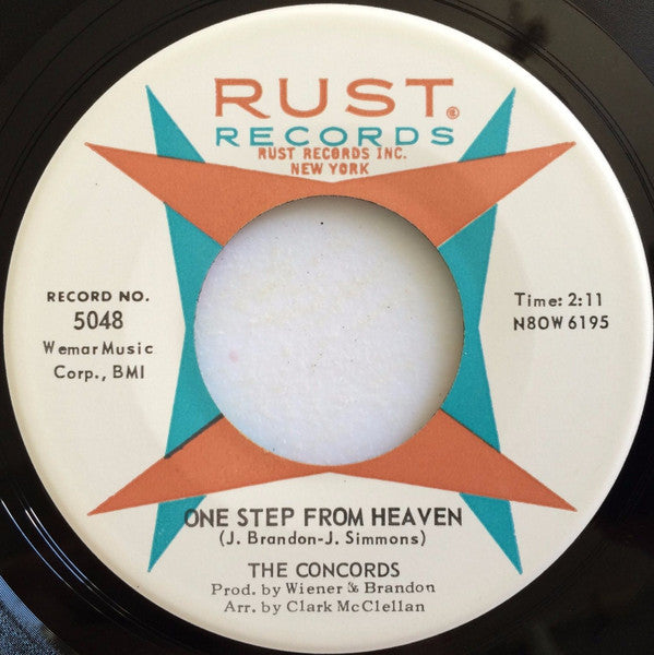 The Concords (3) : Away / One Step From Heaven (7", Single)