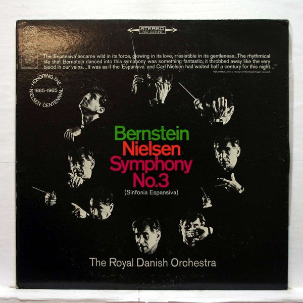 Carl Nielsen, Leonard Bernstein, The Royal Danish Orchestra*, Ruth Guldbaek*, Niels Moller* : Symphony No. 3 (Sinfonia Espansiva) (LP, Album, RE)