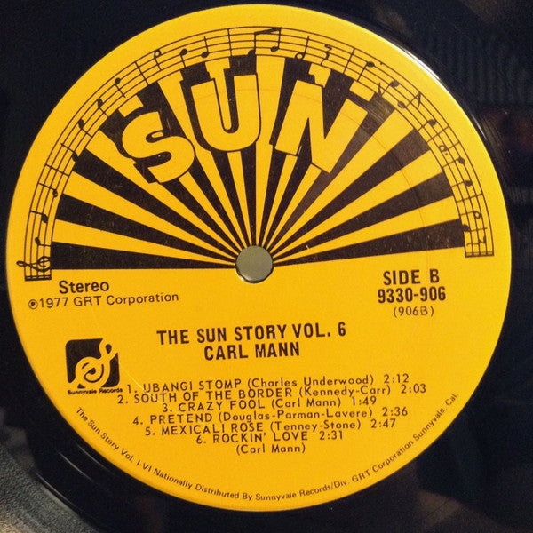 Carl Mann : The Sun Story Vol.6 (LP, Comp)