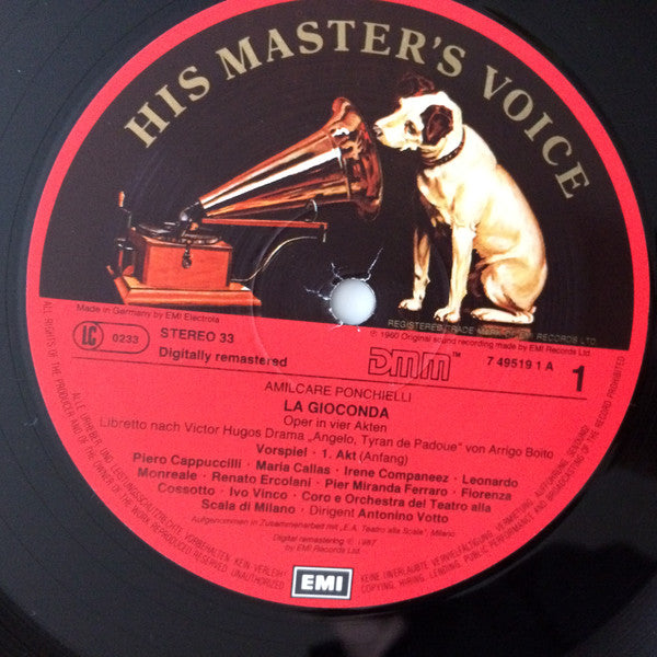 Ponchielli* - Callas*, Cossotto*, Companeez*, Ferraro*, Vinco*, Cappuccilli*, Orchestra* e Coro Del Teatro Alla Scala, Votto* : La Gioconda (2xLP, Album, Mono, RE, RM + Box)