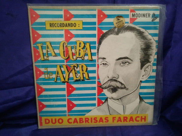 Dúo Cabrisas-Farach ,Con Cesar Morales Y Su Organo : Recordando La Cuba De Ayer (LP)