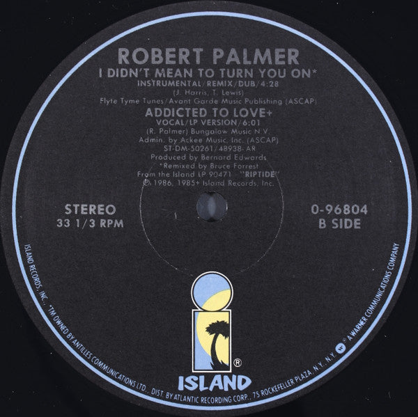 Robert Palmer : I Didn't Mean To Turn You On (Extended Dance Mix) (12", AR )