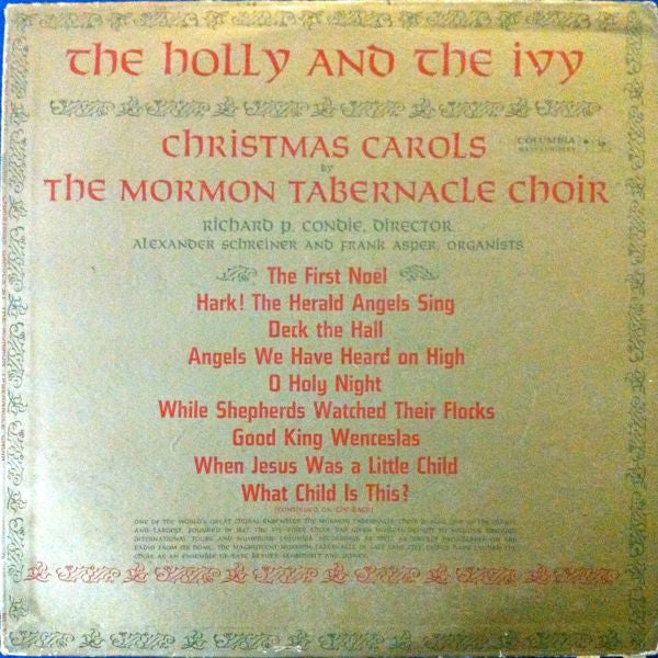 The Mormon Tabernacle Choir* : The Holly And The Ivy: Christmas Carols By The Mormon Tabernacle Choir (LP, Album, Mono)