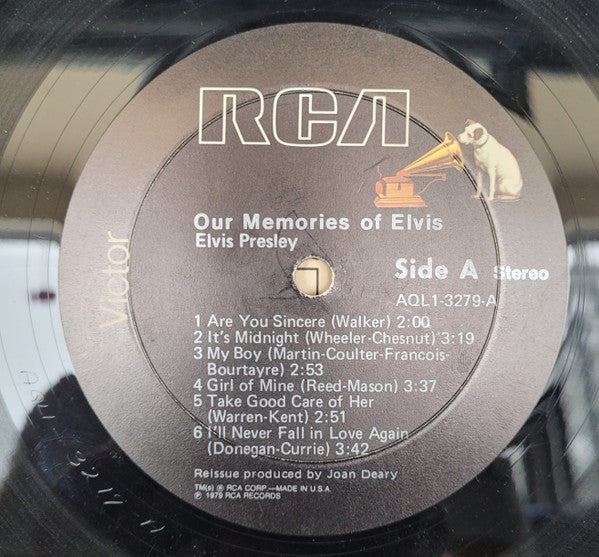 Elvis Presley : Our Memories Of Elvis (LP, Album)