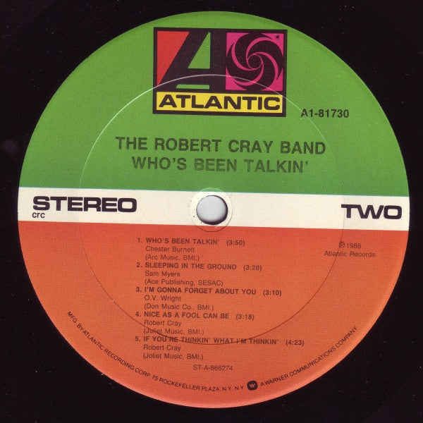 The Robert Cray Band : Who's Been Talkin' (LP, Club, RE, RM)