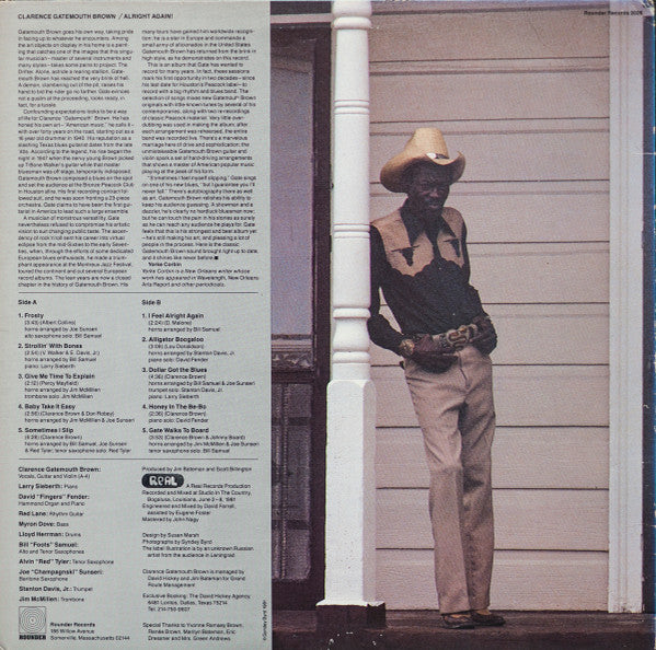 Clarence "Gatemouth" Brown : Alright Again! (LP, Album)