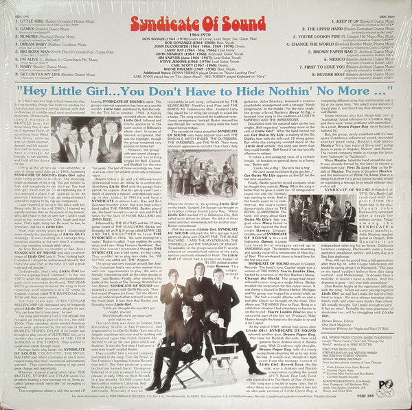 Syndicate Of Sound : Syndicate Of Sound (LP, Comp, Mono)