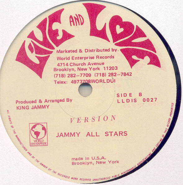 Pad Anthony / King Jammy All Stars : Dangerous System / Dangerous System (Version) (12")