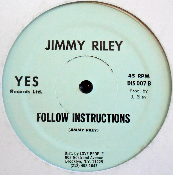 Jimmy Riley : Behave Yourself / Follow Instructions (12")