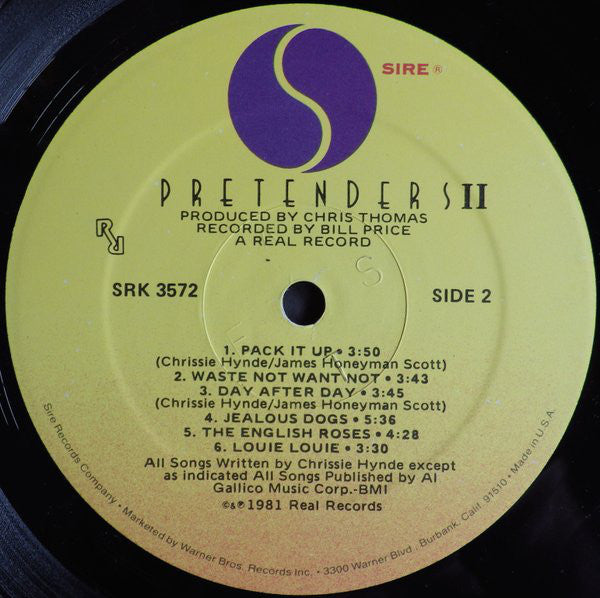 The Pretenders : Pretenders II (LP, Album, Spe)