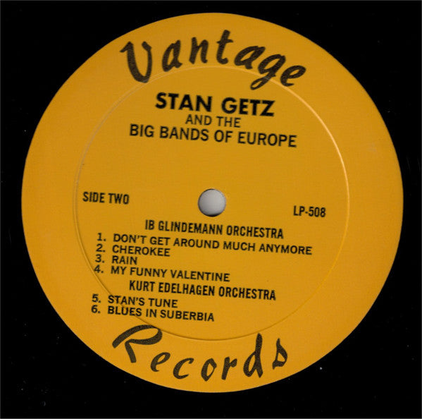 Stan Getz, Kurt Edelhagen, Ib Glindemann, Danish Radio Big Band : Stan Getz And The Big Bands Of Europe (LP)