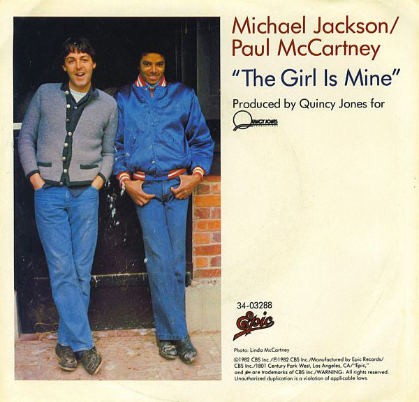 Michael Jackson / Paul McCartney : The Girl Is Mine (7", Single, Styrene, Ter)