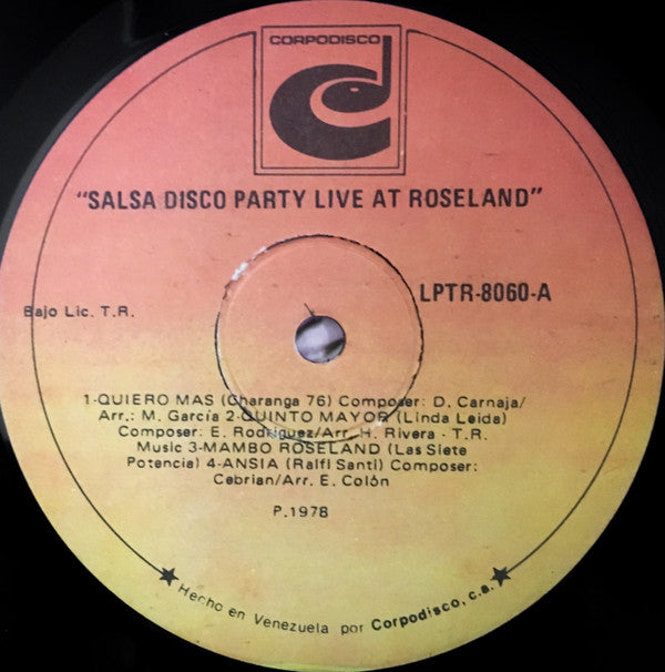 Various : Salsa Disco Party Live At Roseland (LP, Album, RE)