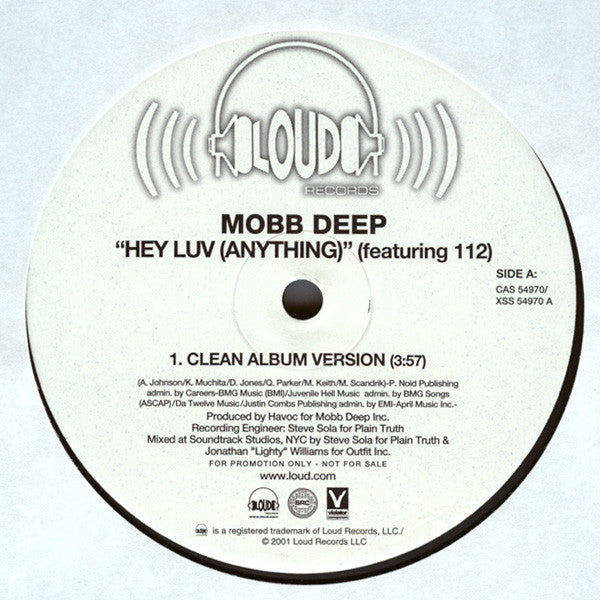 Mobb Deep Featuring 112 : Hey Luv (Anything) (12", Promo)