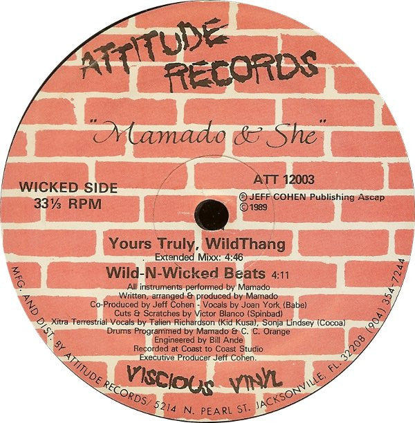 Mamado & She : I'm Your Wild Thang (12")