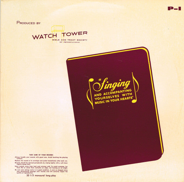 Unknown Artist : Singing And Accompanying Yourselves With Music In Your Hearts (10xLP, Mono, Yel)
