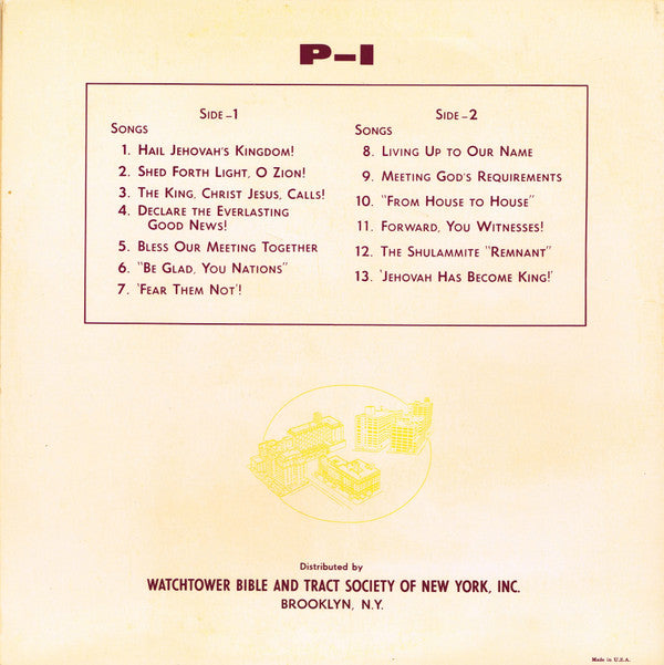 Unknown Artist : Singing And Accompanying Yourselves With Music In Your Hearts (10xLP, Mono, Yel)