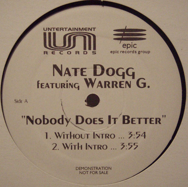 Nate Dogg Featuring Warren G : Nobody Does It Better (12", Promo)