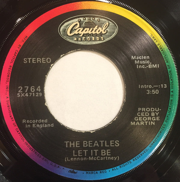 The Beatles : Let It Be (7", Single, Mono, RE)