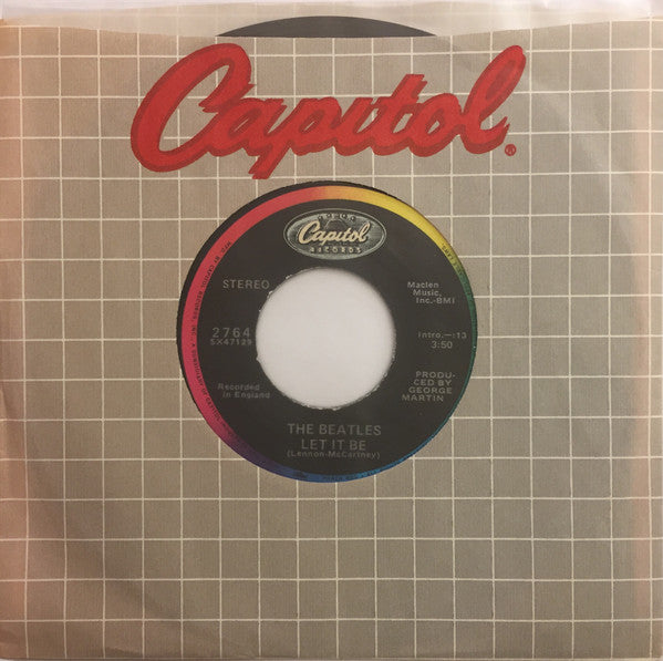 The Beatles : Let It Be (7", Single, Mono, RE)
