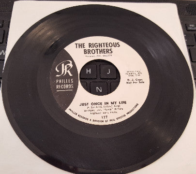 The Righteous Brothers : Just Once In My Life (7", Single, Promo)