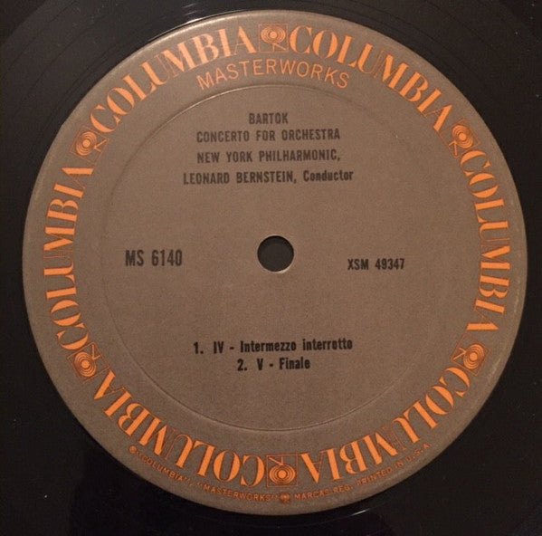 Béla Bartók ; Leonard Bernstein, New York Philharmonic : Concerto For Orchestra (LP, RE)