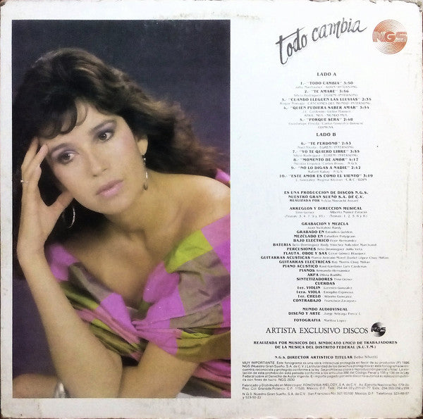 Guadalupe Pineda : Todo Cambia (LP, Album)