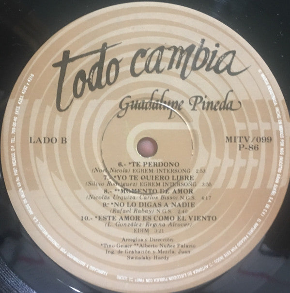 Guadalupe Pineda : Todo Cambia (LP, Album)