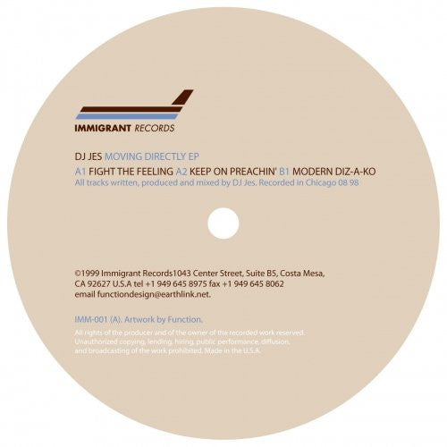 DJ Jes : Moving Directly EP (12", EP)