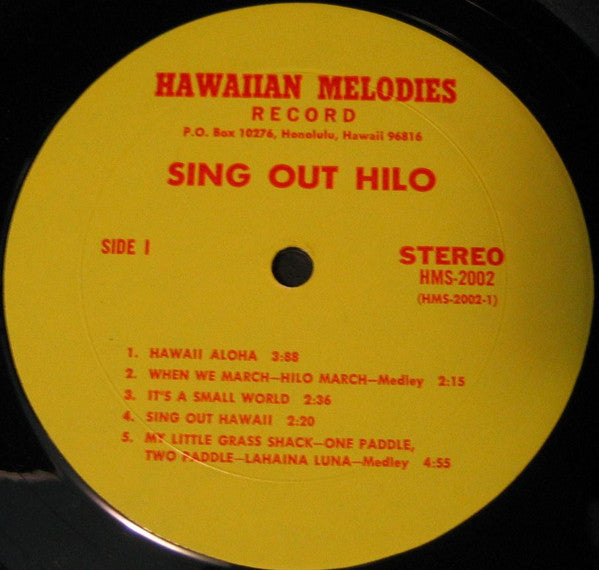 Sing Out Hilo : Sing Out Hilo (LP, Album)