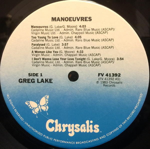 Greg Lake : Manoeuvres (LP, Album, Car)