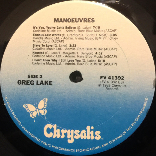 Greg Lake : Manoeuvres (LP, Album, Car)