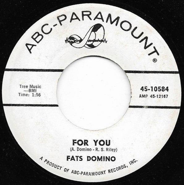 Fats Domino : For You / Sally Was A Good Old Girl (7", Single)