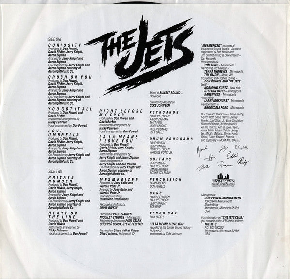 The Jets : The Jets (LP, Album, Pin)