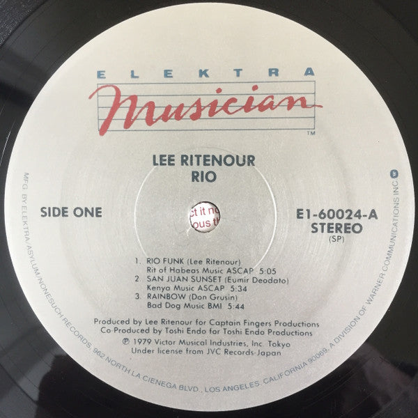 Lee Ritenour : Rio (LP, Album, RE)