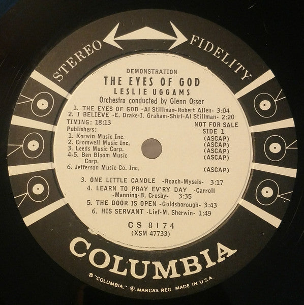 Leslie Uggams : The Eyes Of God (LP, Album, Promo)