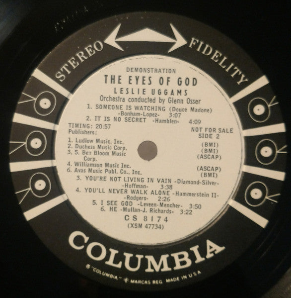 Leslie Uggams : The Eyes Of God (LP, Album, Promo)
