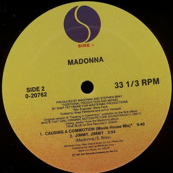 Madonna : Causing A Commotion (12", Maxi, Spe)