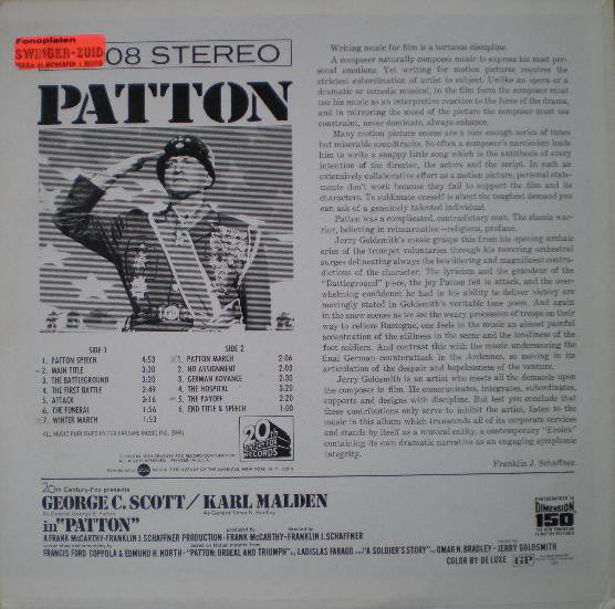 Jerry Goldsmith : Patton (Original Motion Picture Score) (LP, Album)