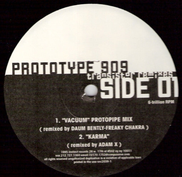 Prototype 909 : Transistor (Remixes) (12", EP)