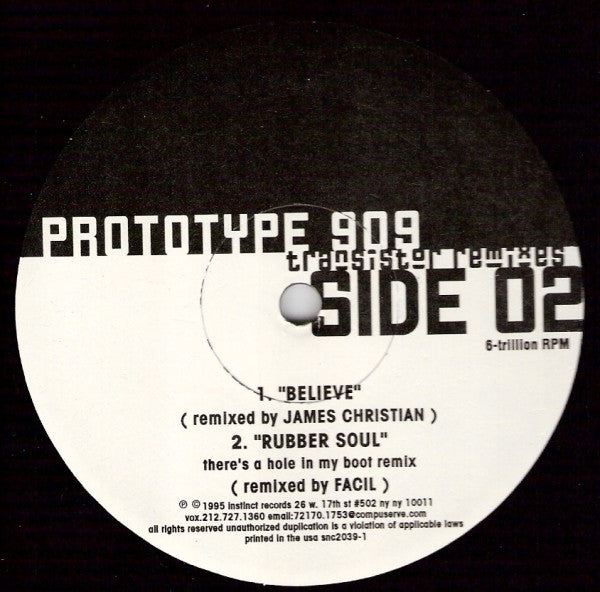 Prototype 909 : Transistor (Remixes) (12", EP)