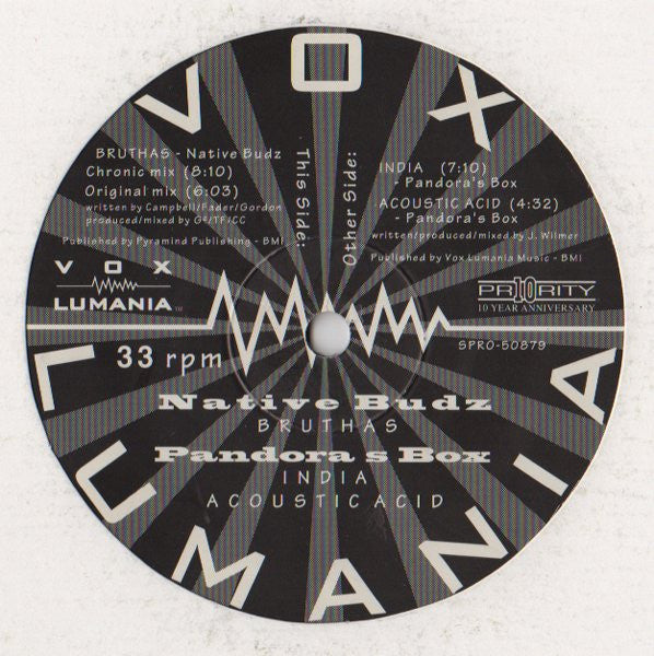 Native Budz / Pandora's Box (3) : Bruthas / India / Acoustic Acid (12", Promo)