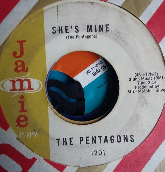 The Pentagons : I Wonder If Your Love Will Ever Belong To Me / She's Mine (7", Single)