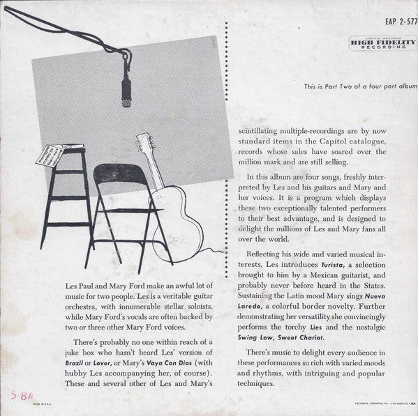 Les Paul & Mary Ford : Les And Mary (Part 2) (7")