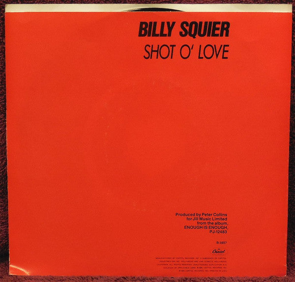 Billy Squier : Shot O' Love (7", Single, Spe)