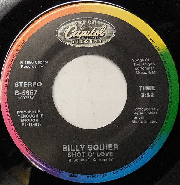 Billy Squier : Shot O' Love (7", Single, Spe)