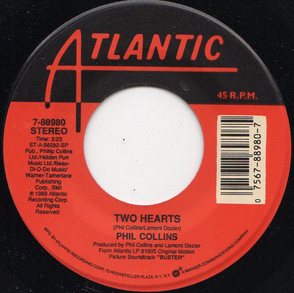 Phil Collins : Two Hearts (7", Single, SP )