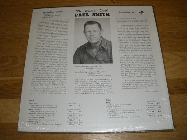 Paul Smith (5) : The Ballad Touch (LP, Album, Mon)