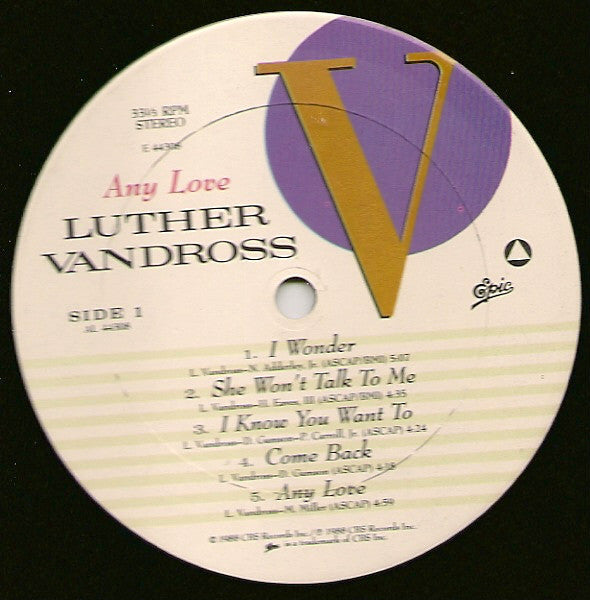 Luther Vandross : Any Love (LP, Album)