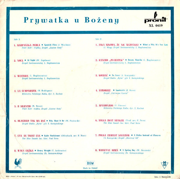 Various : Prywatka U Bożeny (LP, Album, Comp, Mono)